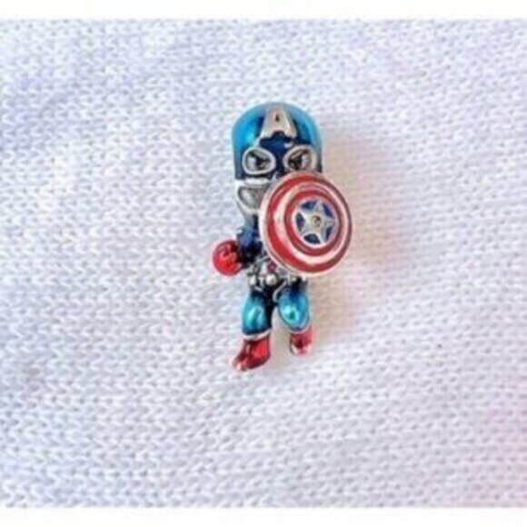 Marvel The Avengers Captain America Charm,Charms fit Pandora Bracelet Necklaces - Picture 3 of 5